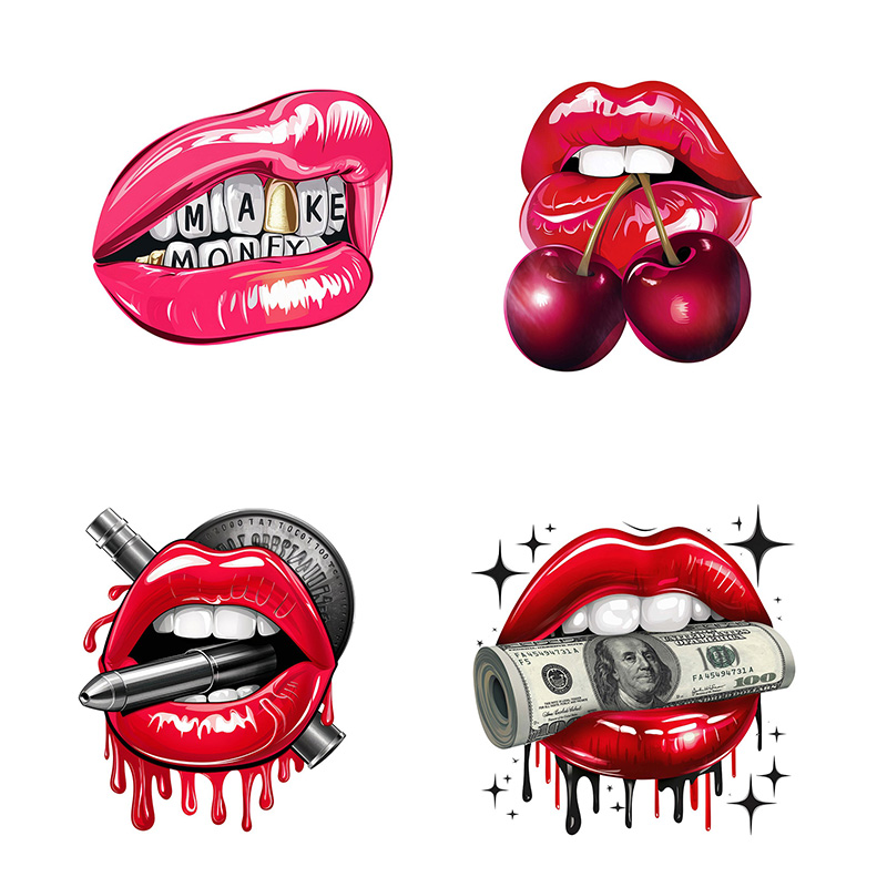 Home Bathroom Floor Tiles - KT79# Wall Sticker Sexy Lips Sticker