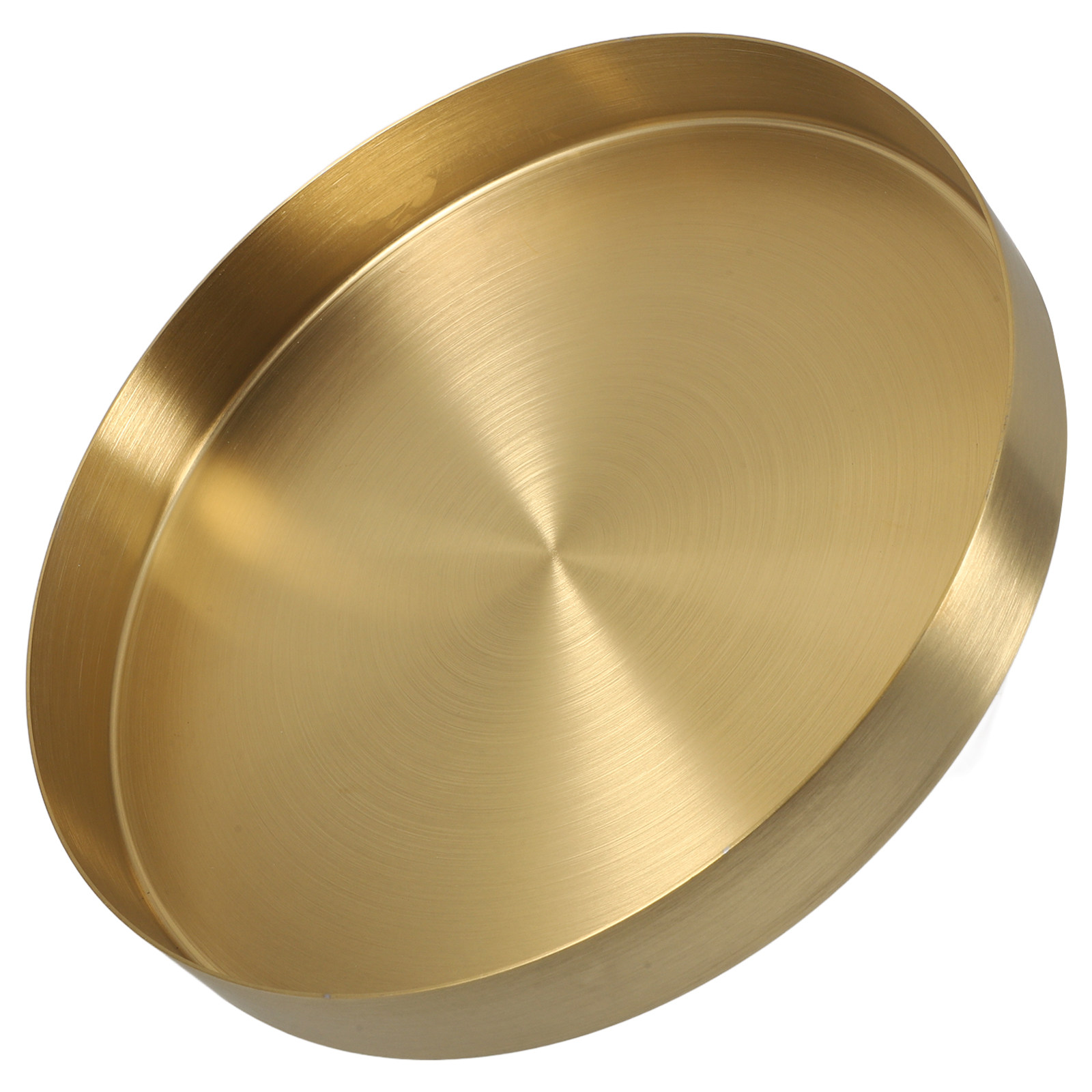 Home Bathroom Decor - Stainless Steel Gold Round Jewelry Tray