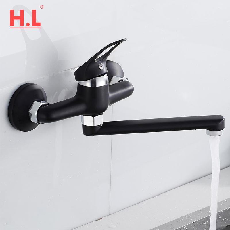 Basin Mixer Tap - Kitchen Faucet Mixers Wall Mounted Single