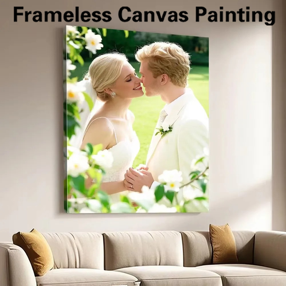 Home Bathroom Decor - 1pc Frameless Personalize Custom Photo marry