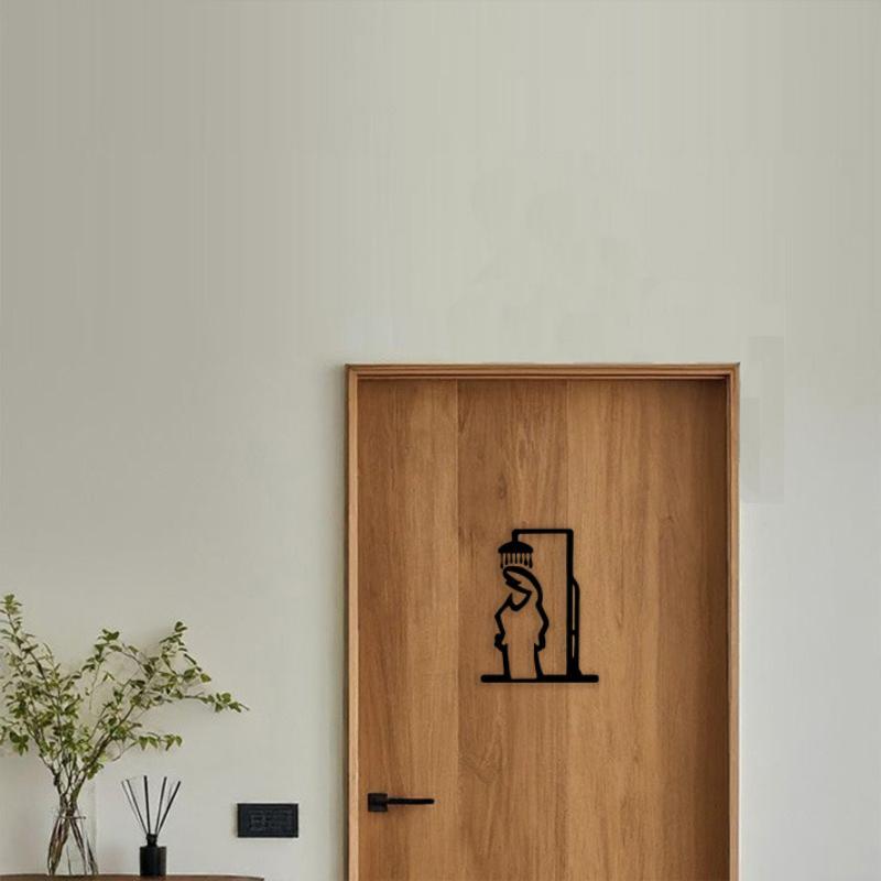 Jet Home Bathroom - New Black Shower Figure Wall Decoration