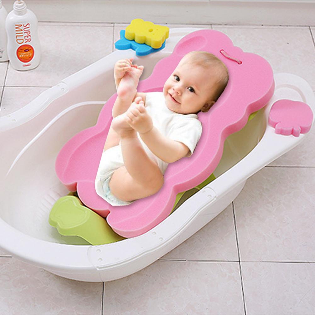 Non Slip Bath Mat - Portable Baby Bath Holder Non-slip Bed