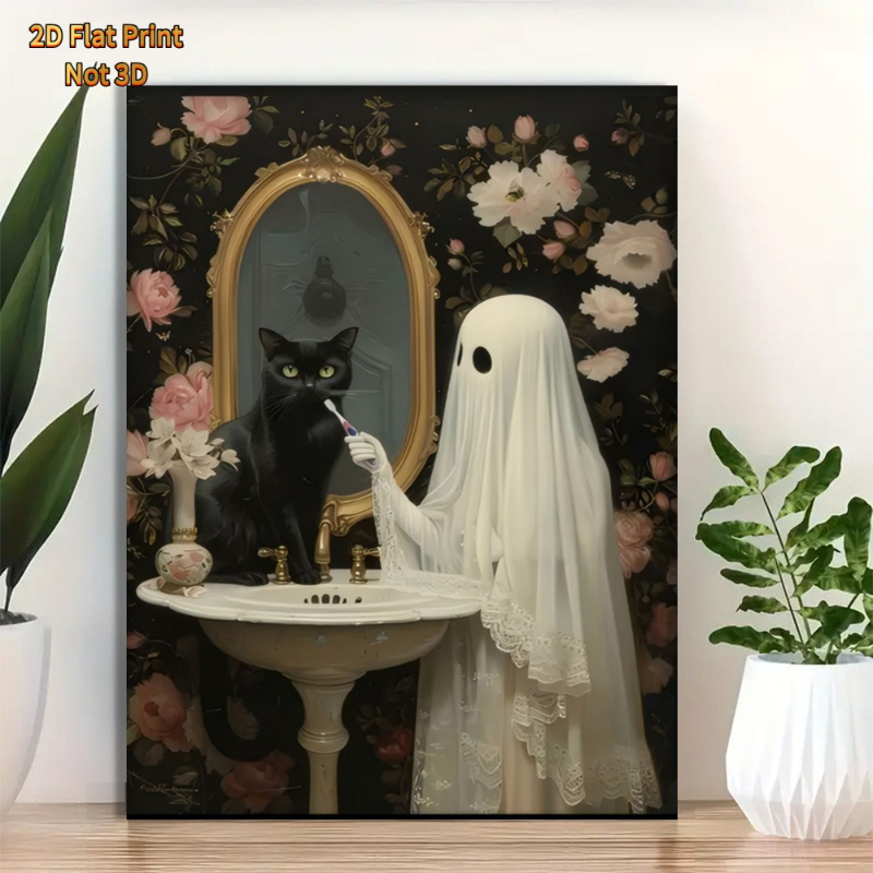 Home Bathroom Pictures - Ghost Brushes Black Cat's Teeth in