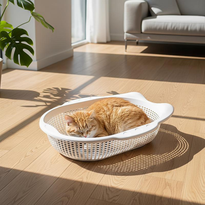 Non Slip Bath Mat - Plastic Cat Bed with Breathable Hollow