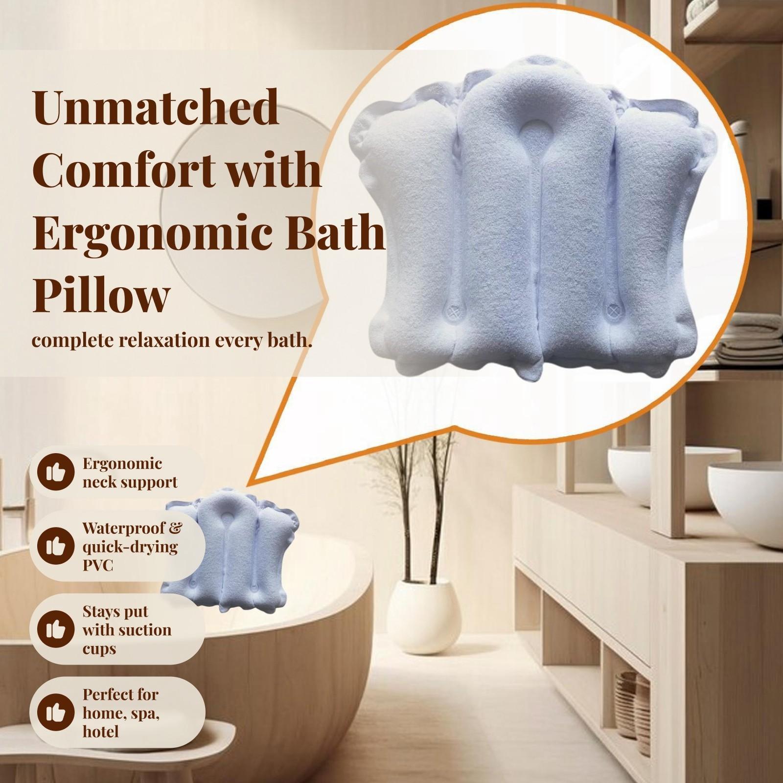 Bathtub Pillow Inflatable - Inflatable Bath Pillow Non Slip Tub