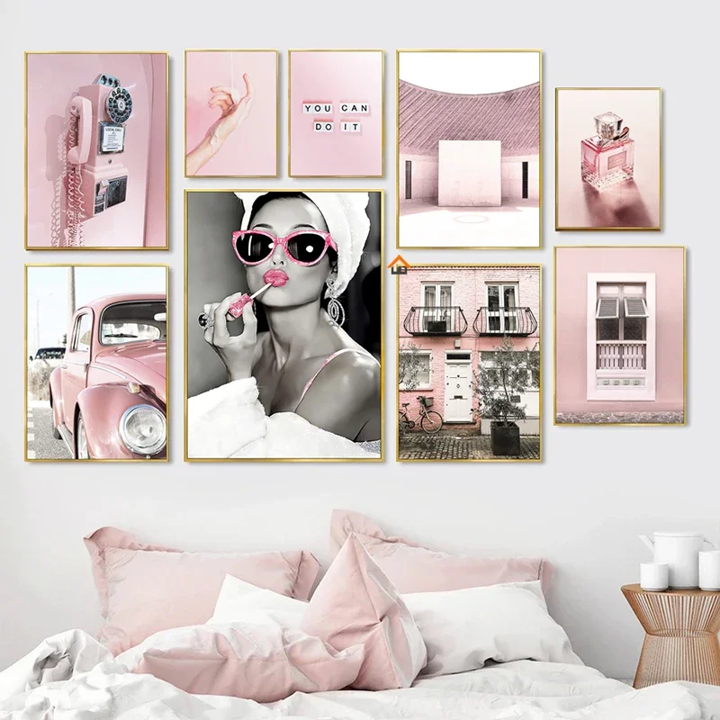 Home Bathroom Pictures - Luxury Perfume Women Pink Vintage Car