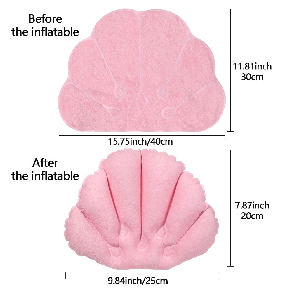 Soft Fan-shaped Inflatable Pil - Bathtub Pillow Inflatable recension och pris