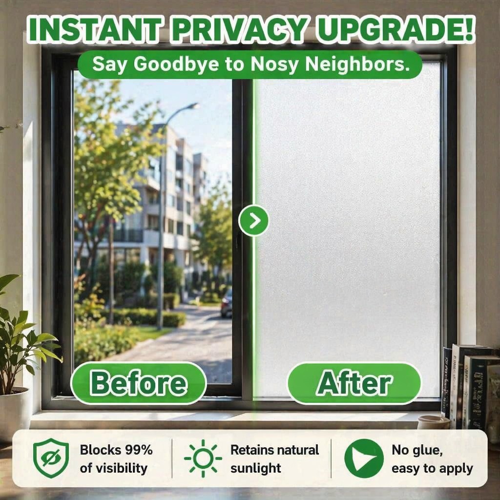 Frosted Privacy Window Film Tr - Home Bathroom Window recension och pris