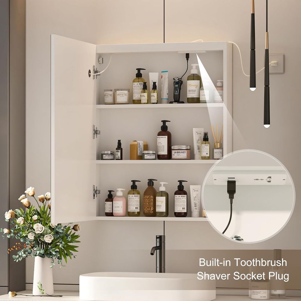 24x30 Medicine Cabinet with Li - Home Outlet Bathroom Mirrors recension och pris