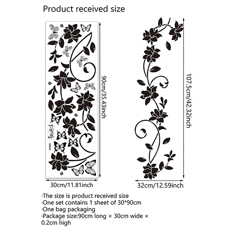 Black Floral Iris Vine Mirror  - Jet Home Bathroom recension och pris