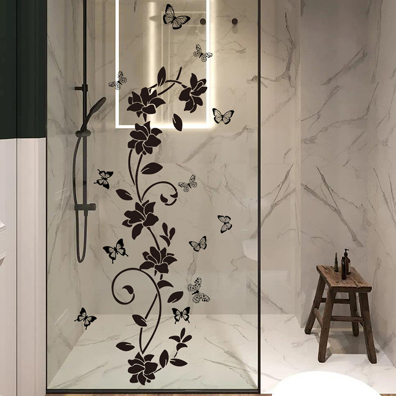 Black Floral Iris Vine Mirror  - Jet Home Bathroom recension och pris