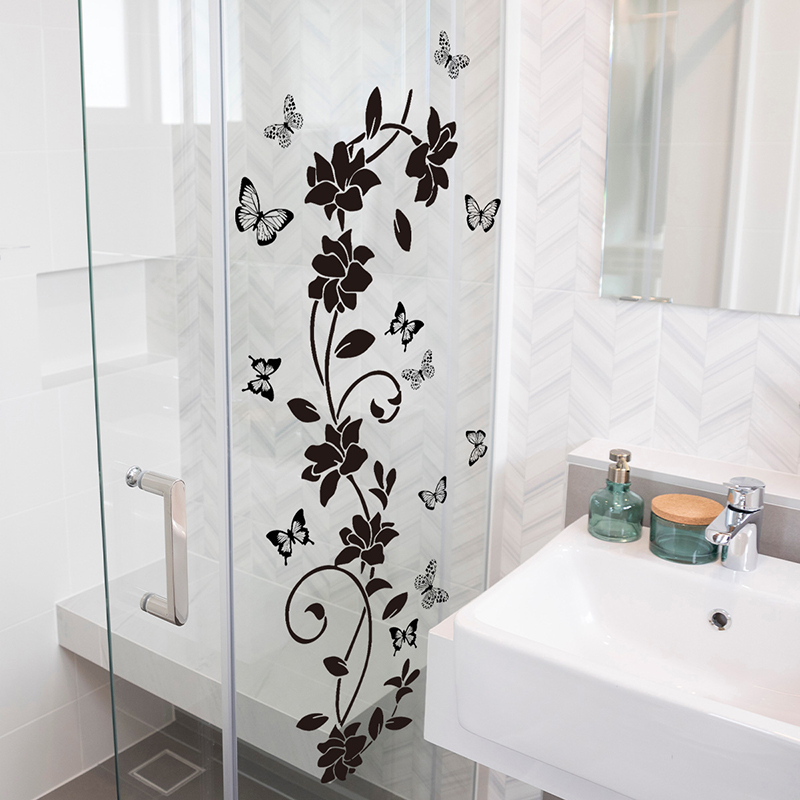 Black Floral Iris Vine Mirror  - Jet Home Bathroom recension och pris