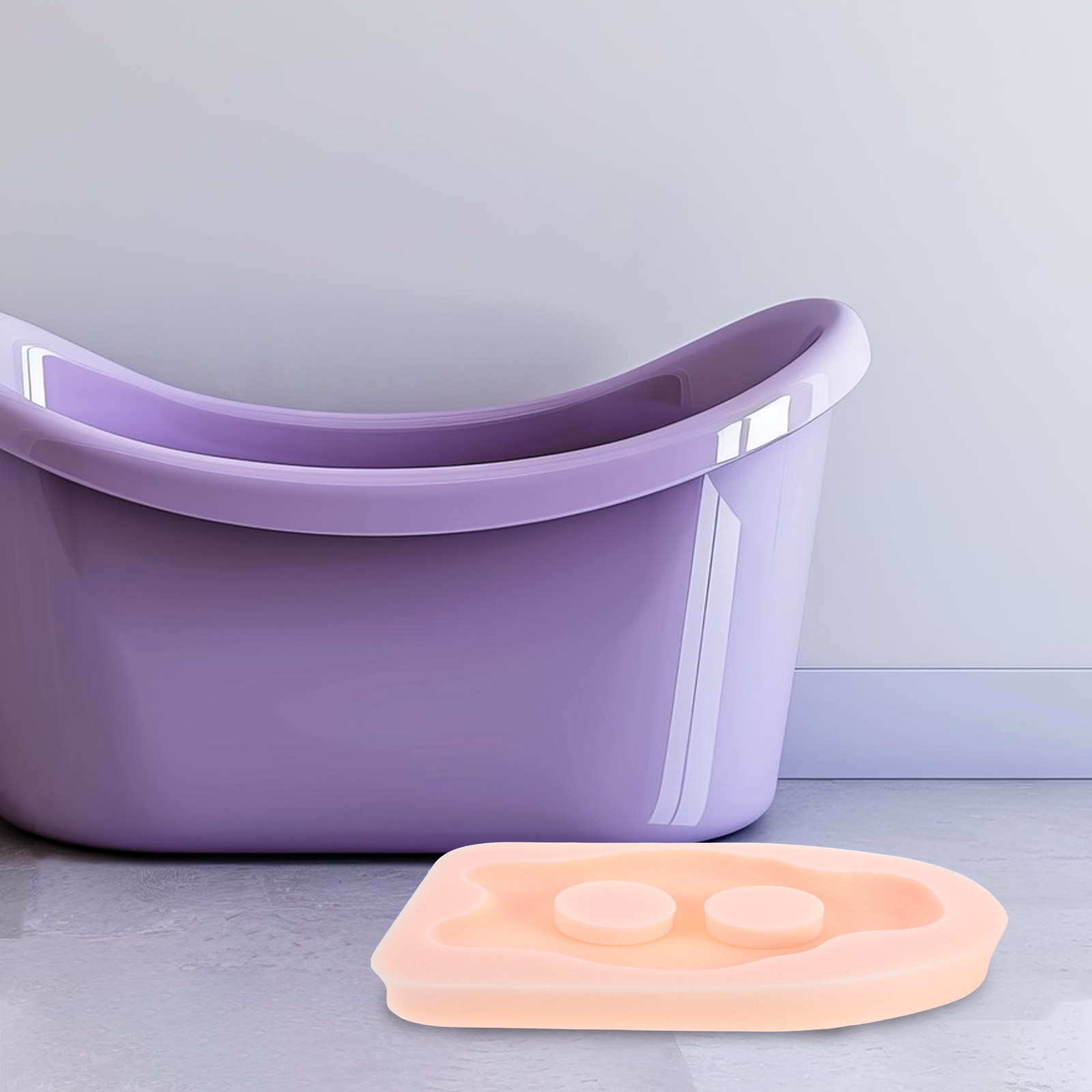 Baby Bath Sponge Mat Soft Thic - Non Slip Bath Mat recension och pris