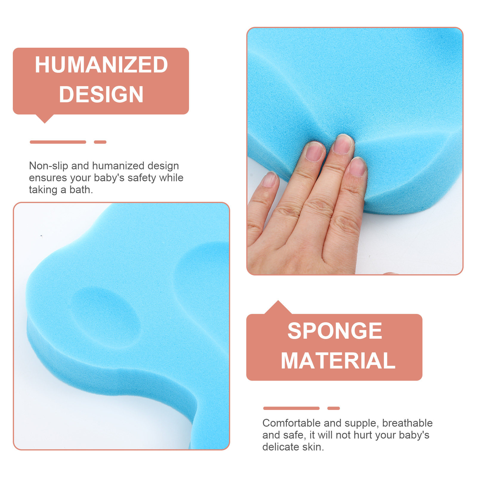 Baby Bath Sponge Infant Bath C - Non Slip Bath Mat recension och pris