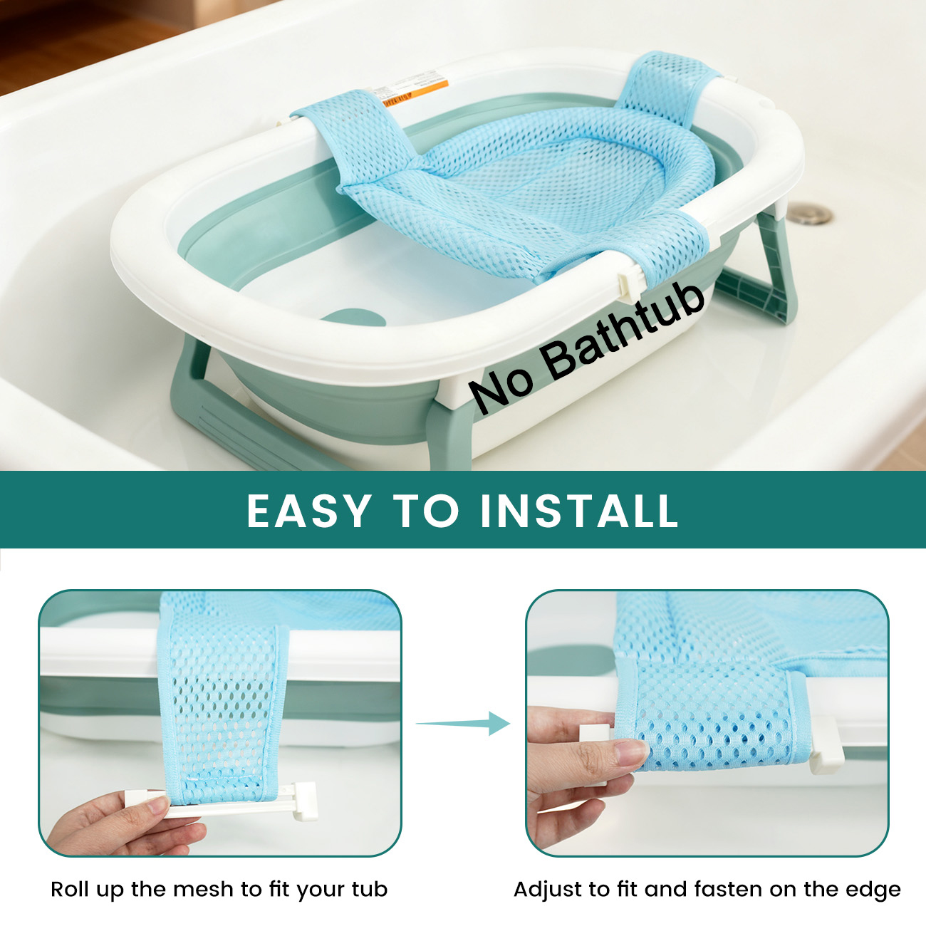Baby Bath Support Mesh Pad New - Non Slip Bath Mat recension och pris