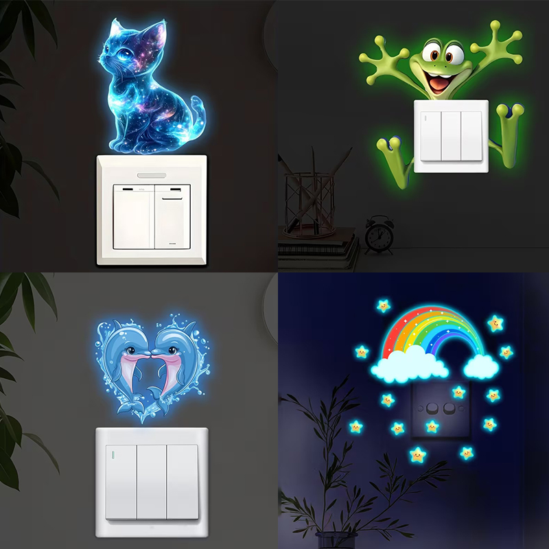Glow-In-The-Dark Switch Sticke - Jet Home Bathroom recension och pris