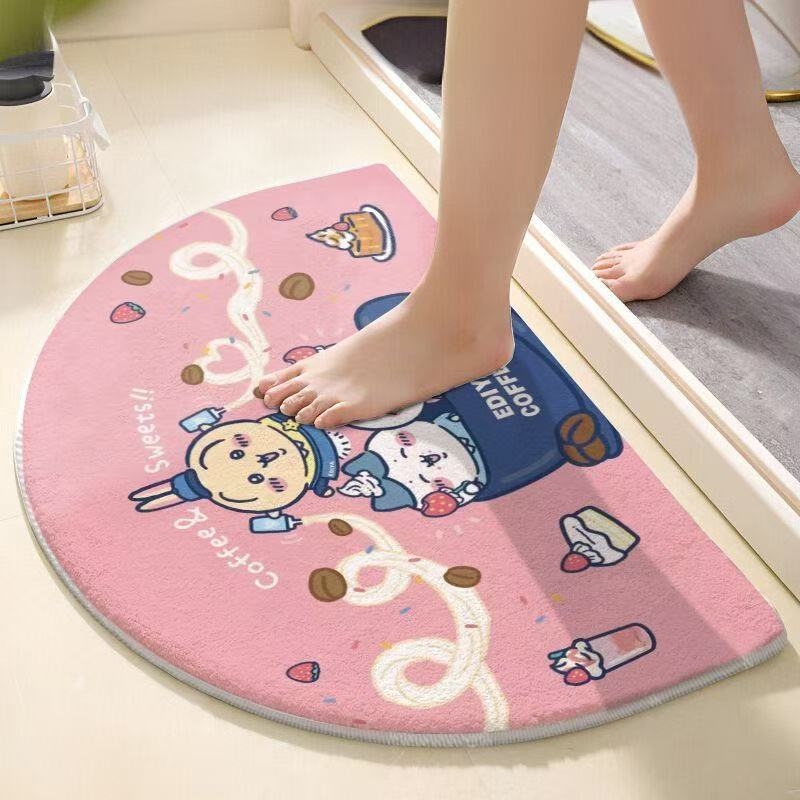 Chiikawa Semi Circle Bath Mat  - Non Slip Bath Mat recension och pris