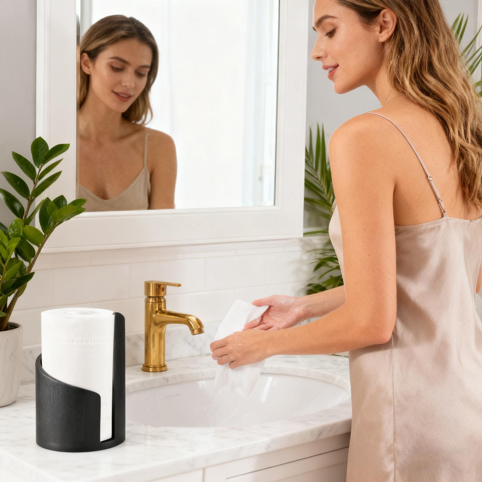 Wood Paper Towel Holder Farmho - Home Bathroom Paper Towel Dispenser recension och pris