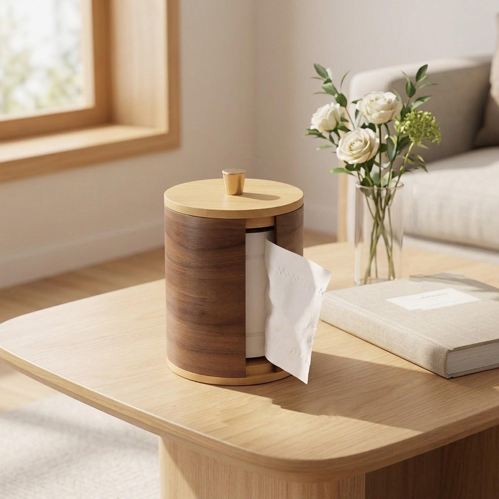Paper Towel Holder with Walnut - Home Bathroom Paper Towel Dispenser recension och pris