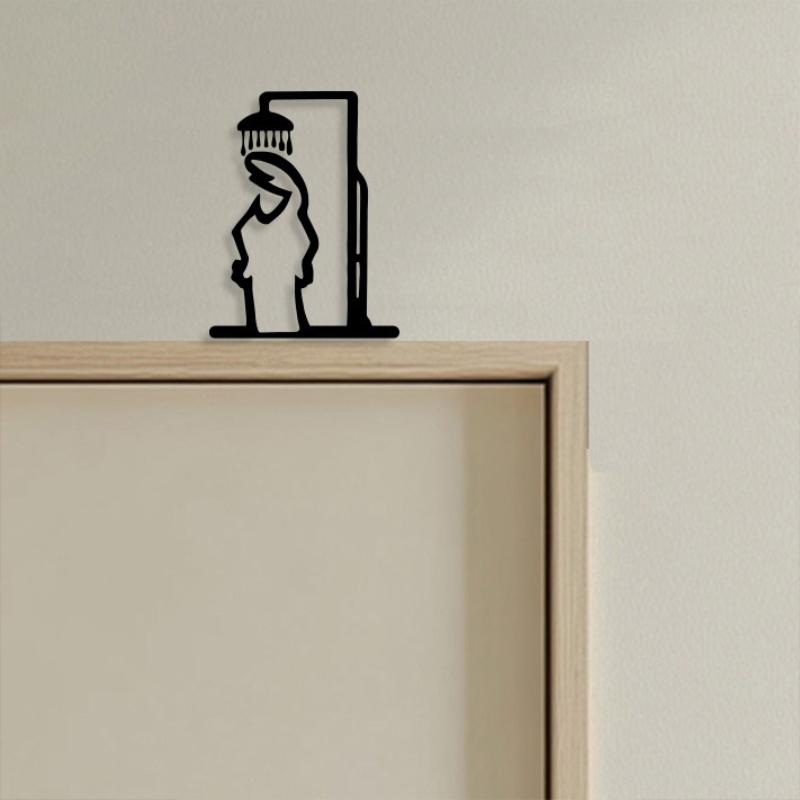 New Black Shower Figure Wall D - Jet Home Bathroom recension och pris