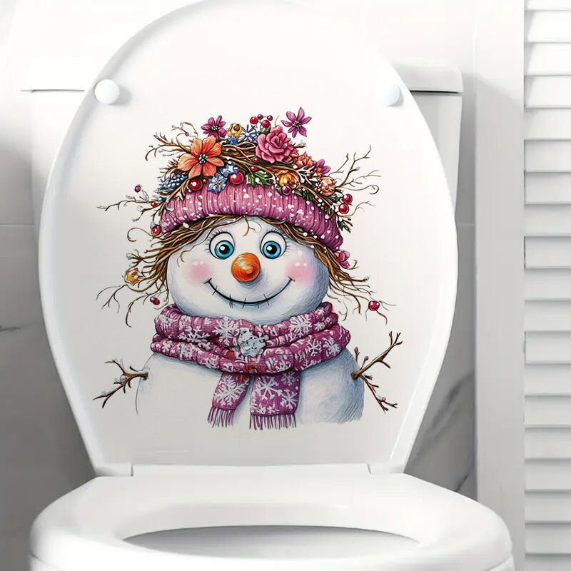 Funny Whimsical Snowman Sticke - Home Bathroom Floor Tiles recension och pris