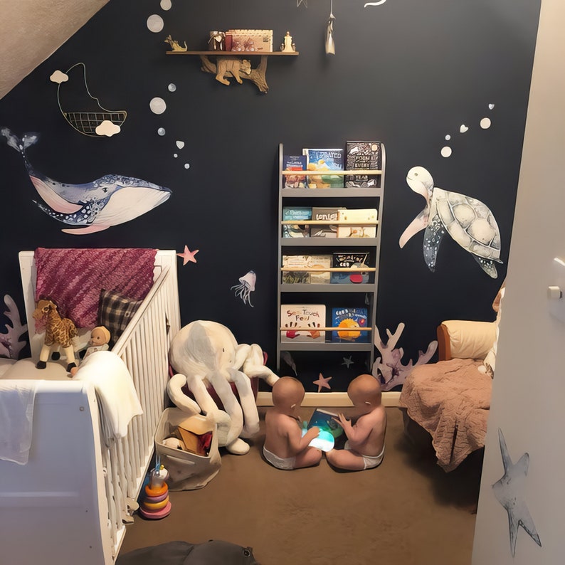 Watercolor Sea Life Ocean Wall - Home Bathroom Floor Tiles recension och pris
