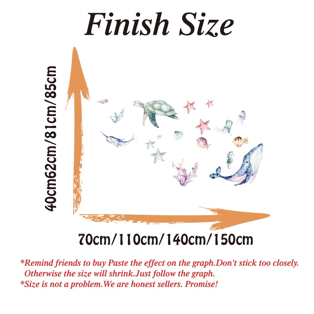 Watercolor Sea Life Ocean Wall - Home Bathroom Floor Tiles recension och pris