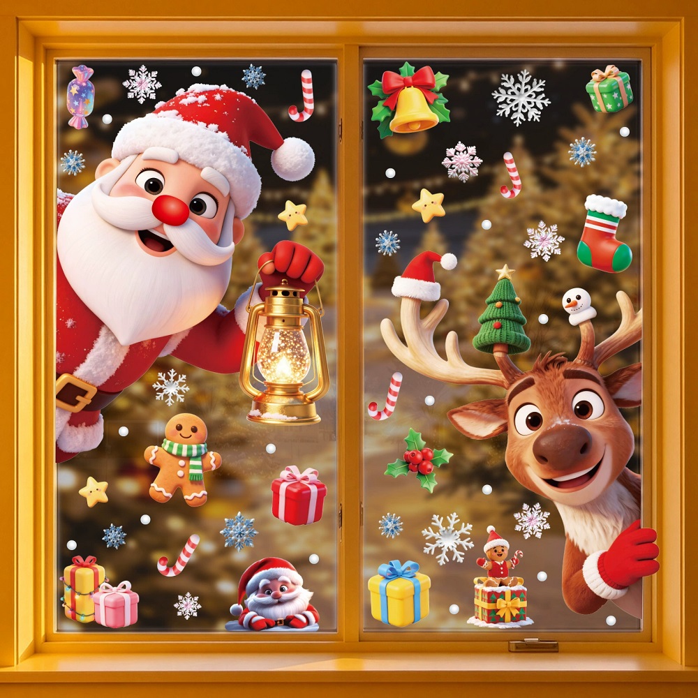 Snowman Santa Claus Christmas  - Home Bathroom Window recension och pris