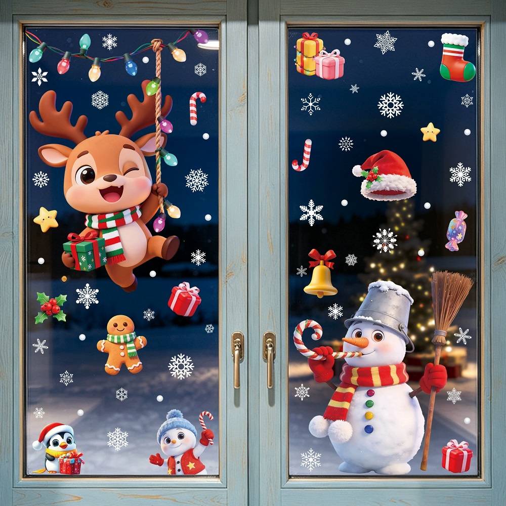 Snowman Santa Claus Christmas  - Home Bathroom Window recension och pris