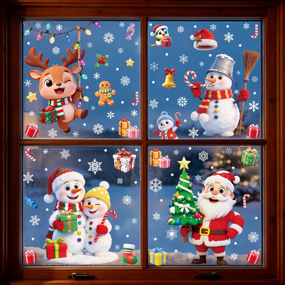 Snowman Santa Claus Christmas  - Home Bathroom Window recension och pris