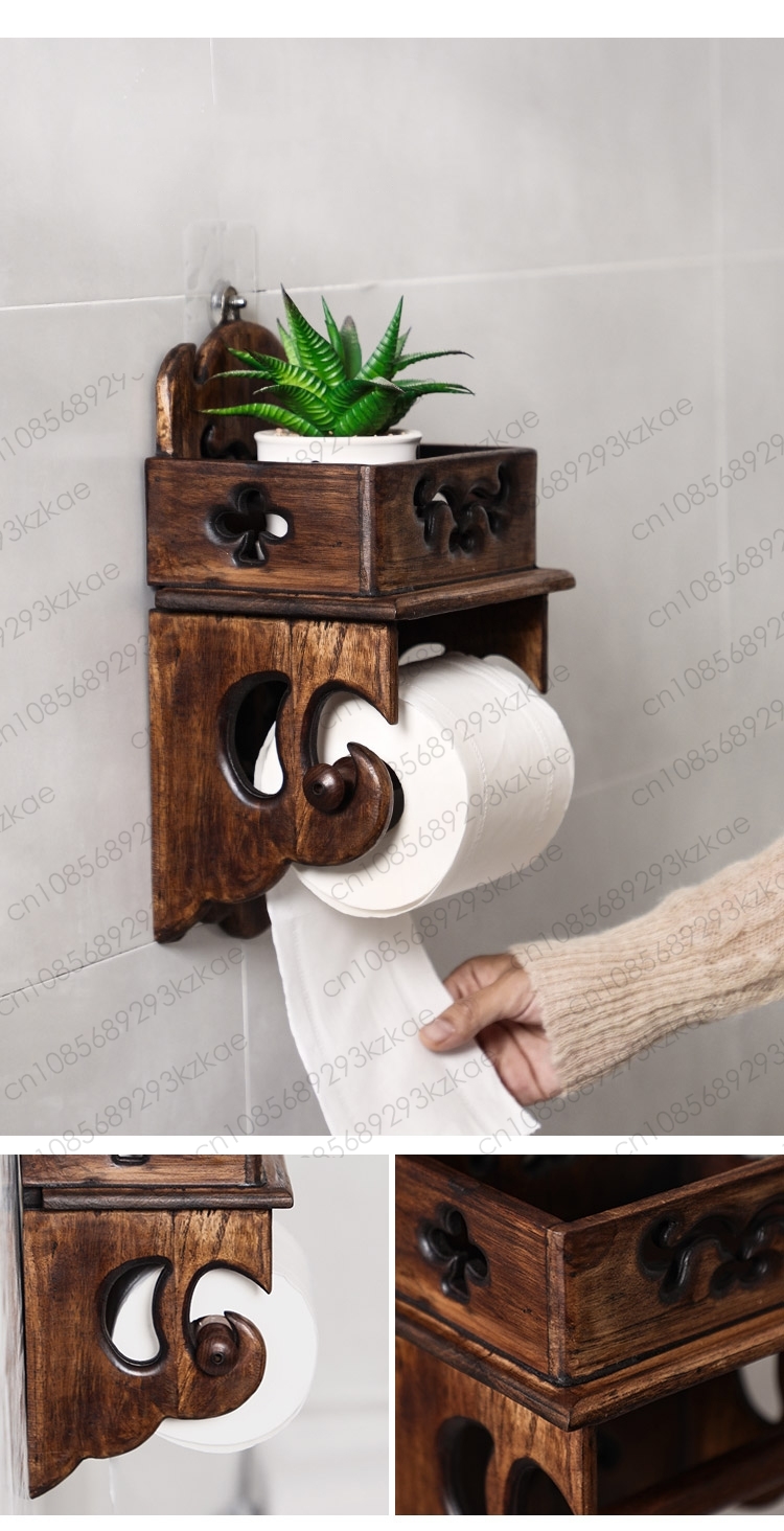 Wooden Paper Towel Holder Toil - Home Bathroom Paper Towels recension och pris