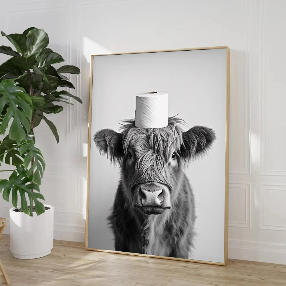 Highland Cow Otter Cat  Raccoo - Home Bathroom Pictures recension och pris