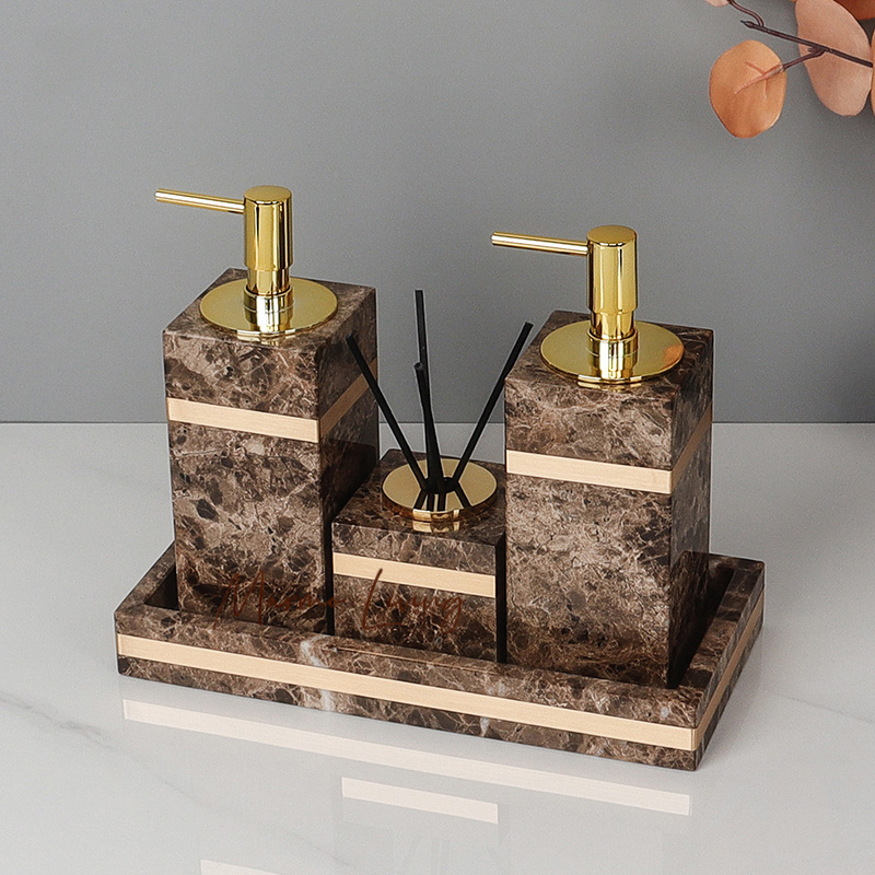 1set Emperador Dark Natural Ma - Zara Home Bathroom recension och pris