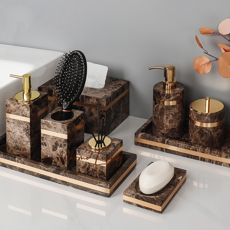 1set Emperador Dark Natural Ma - Zara Home Bathroom recension och pris
