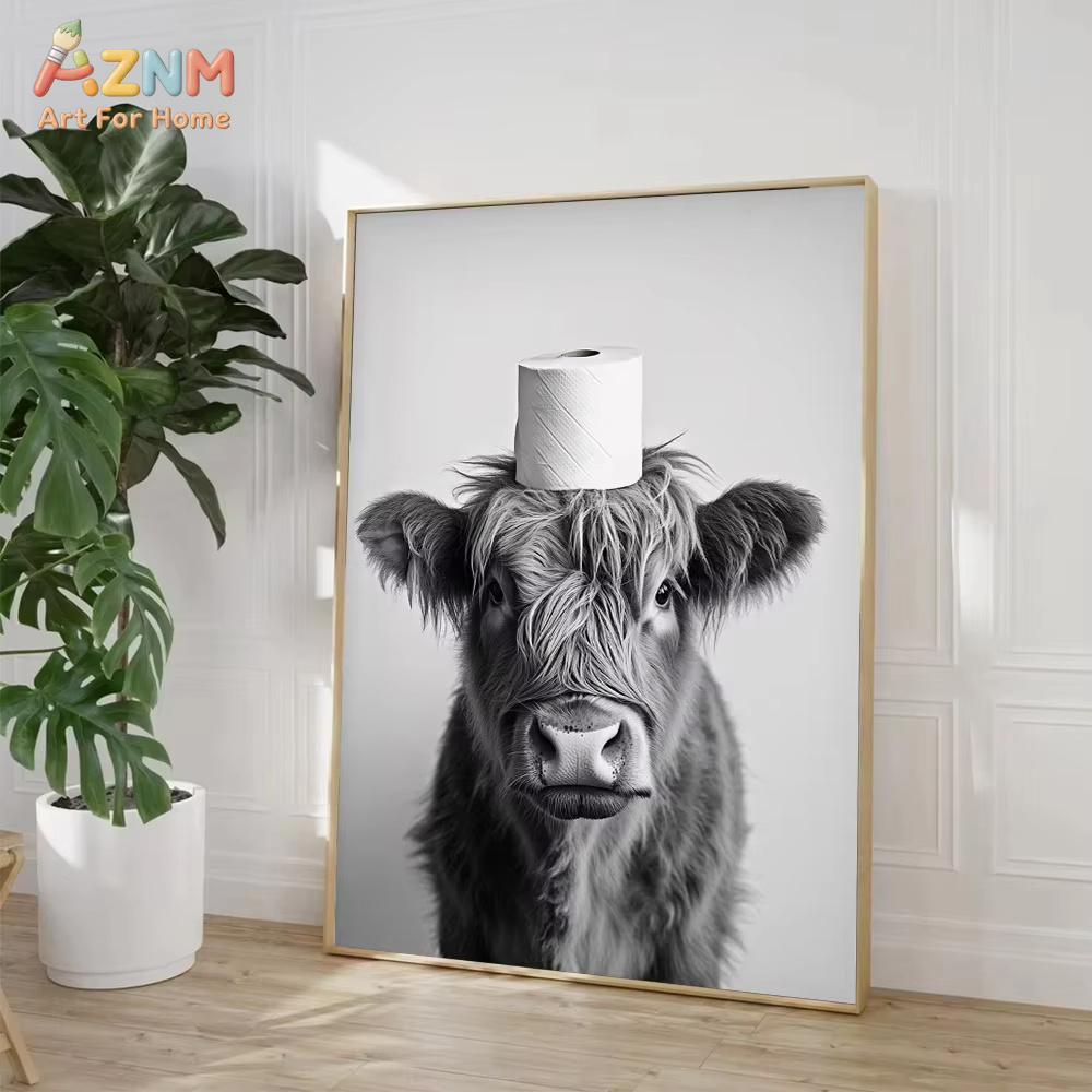 1PC, Highland Cow Otter Cat Ra - Home Bathroom Pictures recension och pris