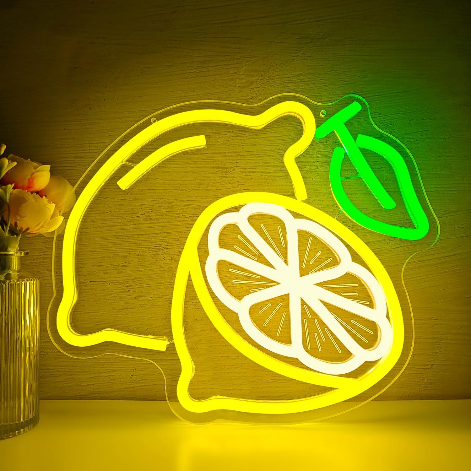 Lemon Neon Sign Dimmable LED L - Home Bathroom Decor recension och pris