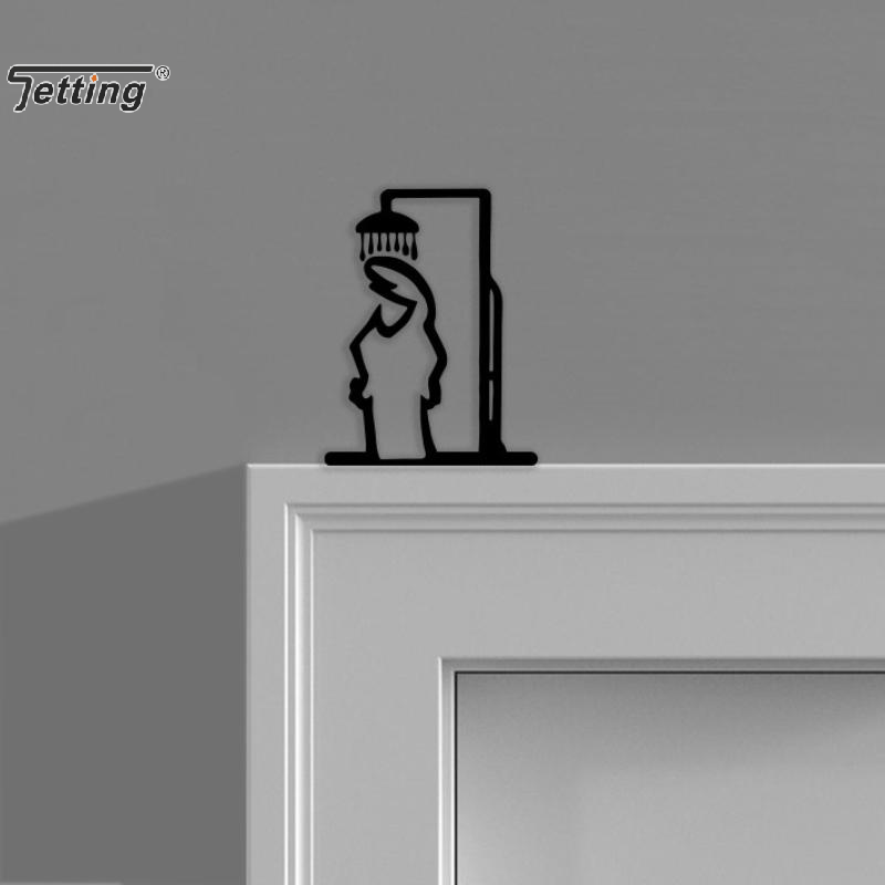 Black Shower Figure Wall Decor - Jet Home Bathroom recension och pris