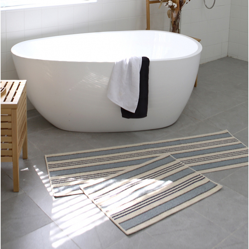 VIKAMA Korean Minimalist Strip - Zara Home Bathroom Rug recension och pris