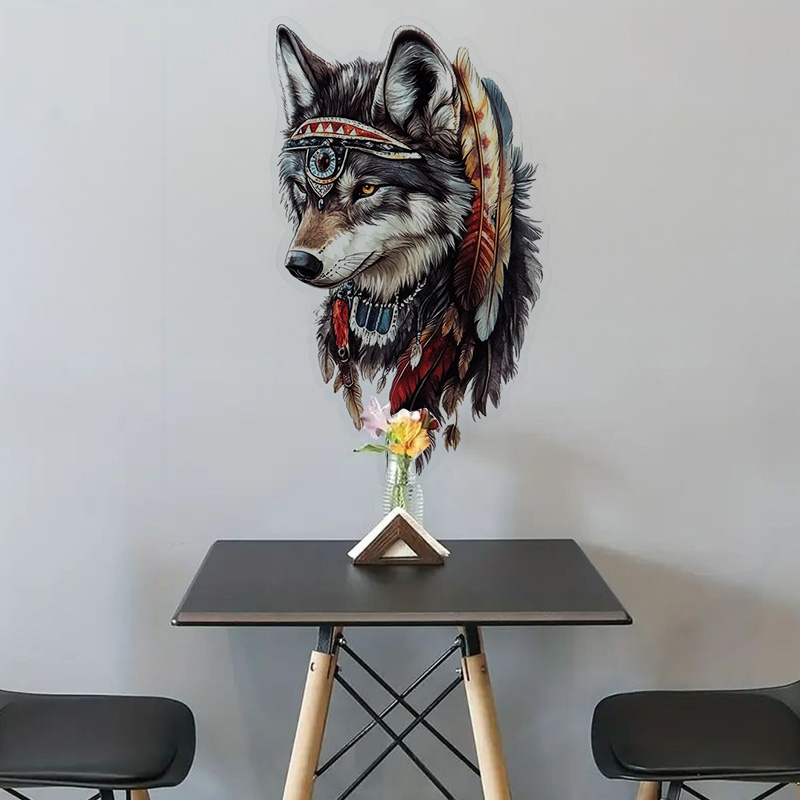 QT36# 1pc Cool Indian Wolf Sti - Home Bathroom Floor Tiles recension och pris