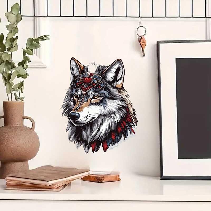 QT36# 1pc Cool Indian Wolf Sti - Home Bathroom Floor Tiles recension och pris