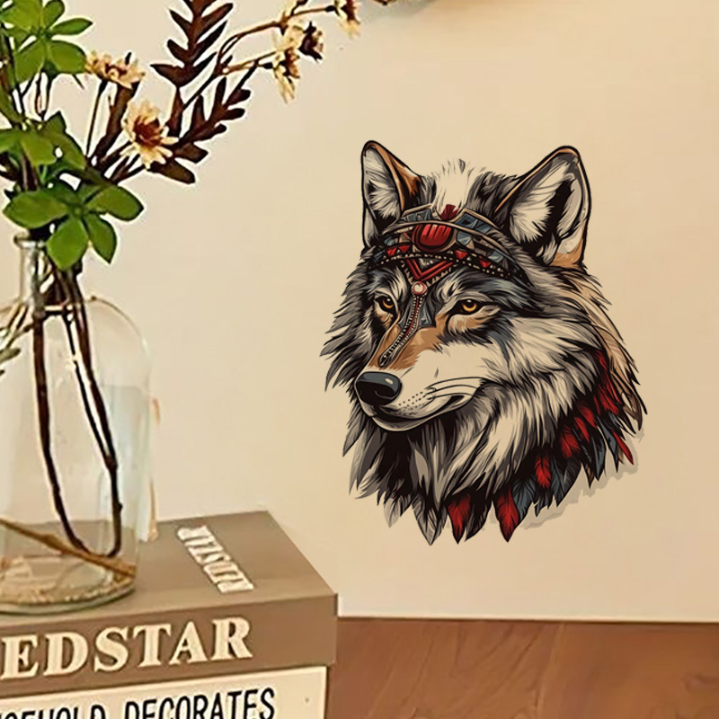 QT36# 1pc Cool Indian Wolf Sti - Home Bathroom Floor Tiles recension och pris