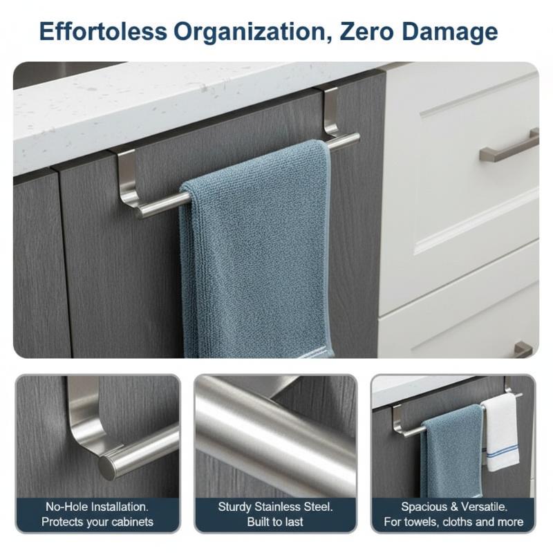 Towel Robe Rack Stainless Stee - Jet Home Bathroom recension och pris