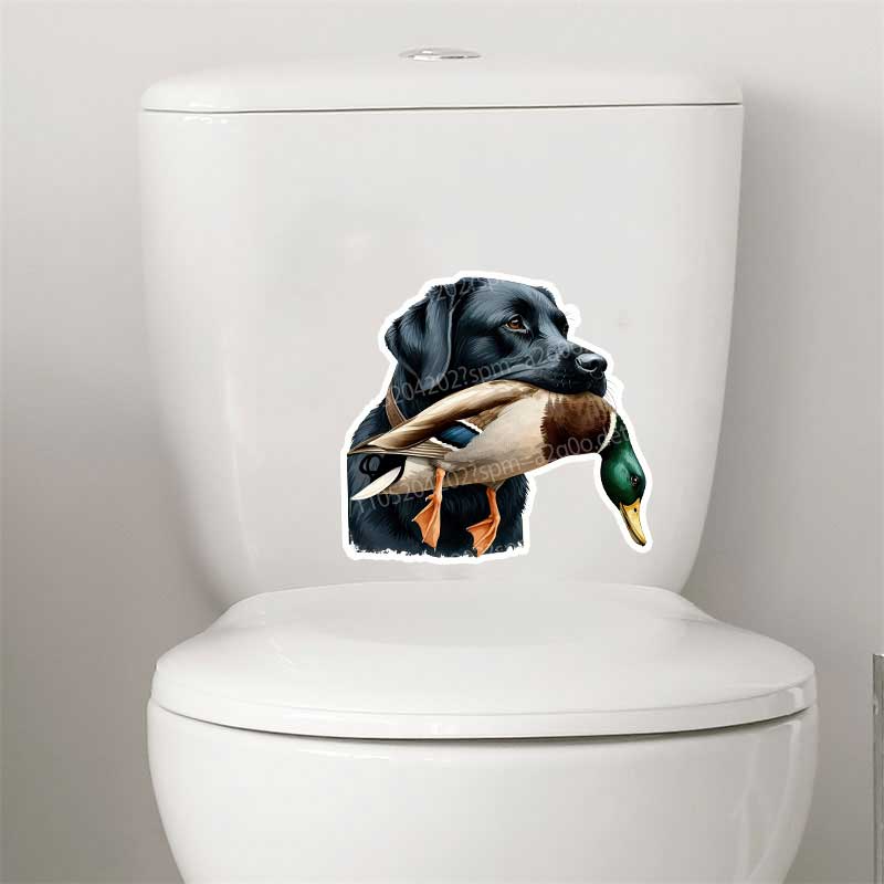 Funny Yellow Labrador Retrieve - Home Bathroom Window recension och pris