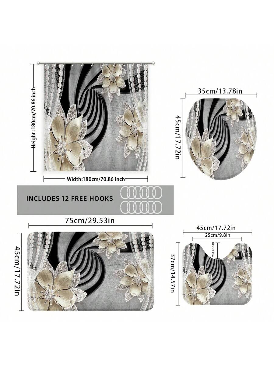 1pc/4pcs Bathroom Curtains Sho - Home Bathroom Decor recension och pris