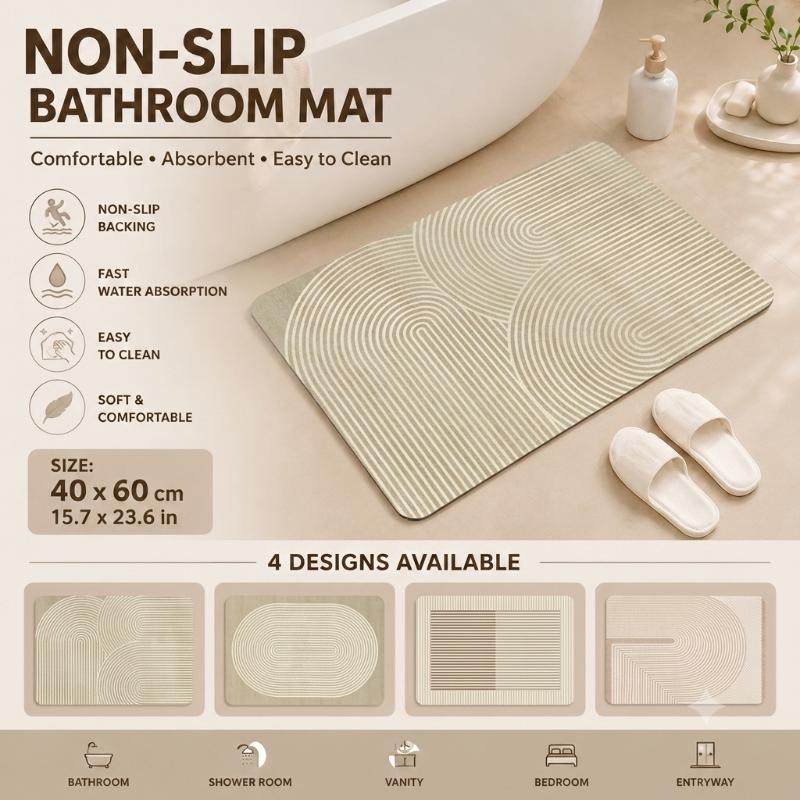 Diatomite Bath Mat Quick Dry A - Non Slip Bath Mat recension och pris
