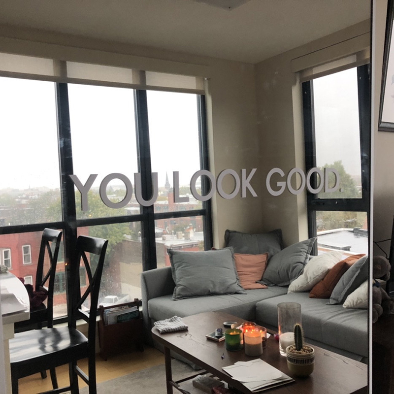 You Look Good Mirror Wall Stic - Home Bathroom Floor Tiles recension och pris