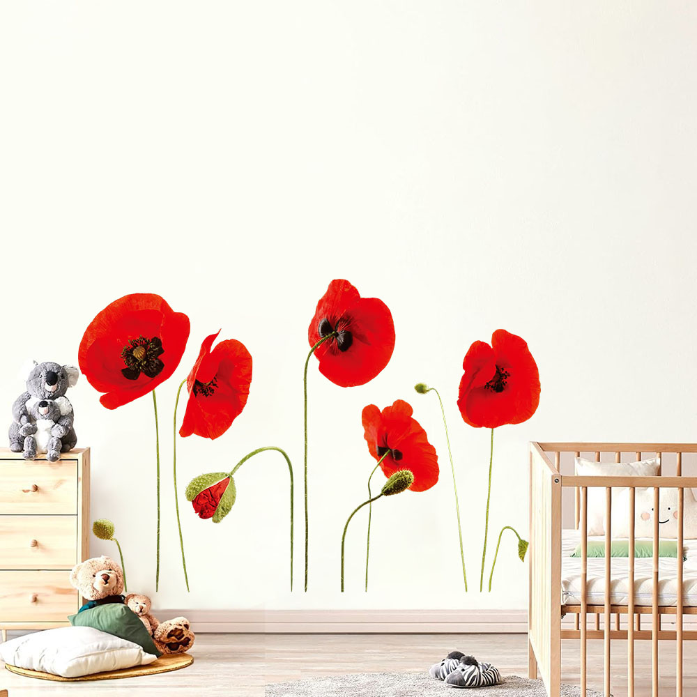 Colorful Flower Plants Wall St - Home Bathroom Floor Tiles recension och pris