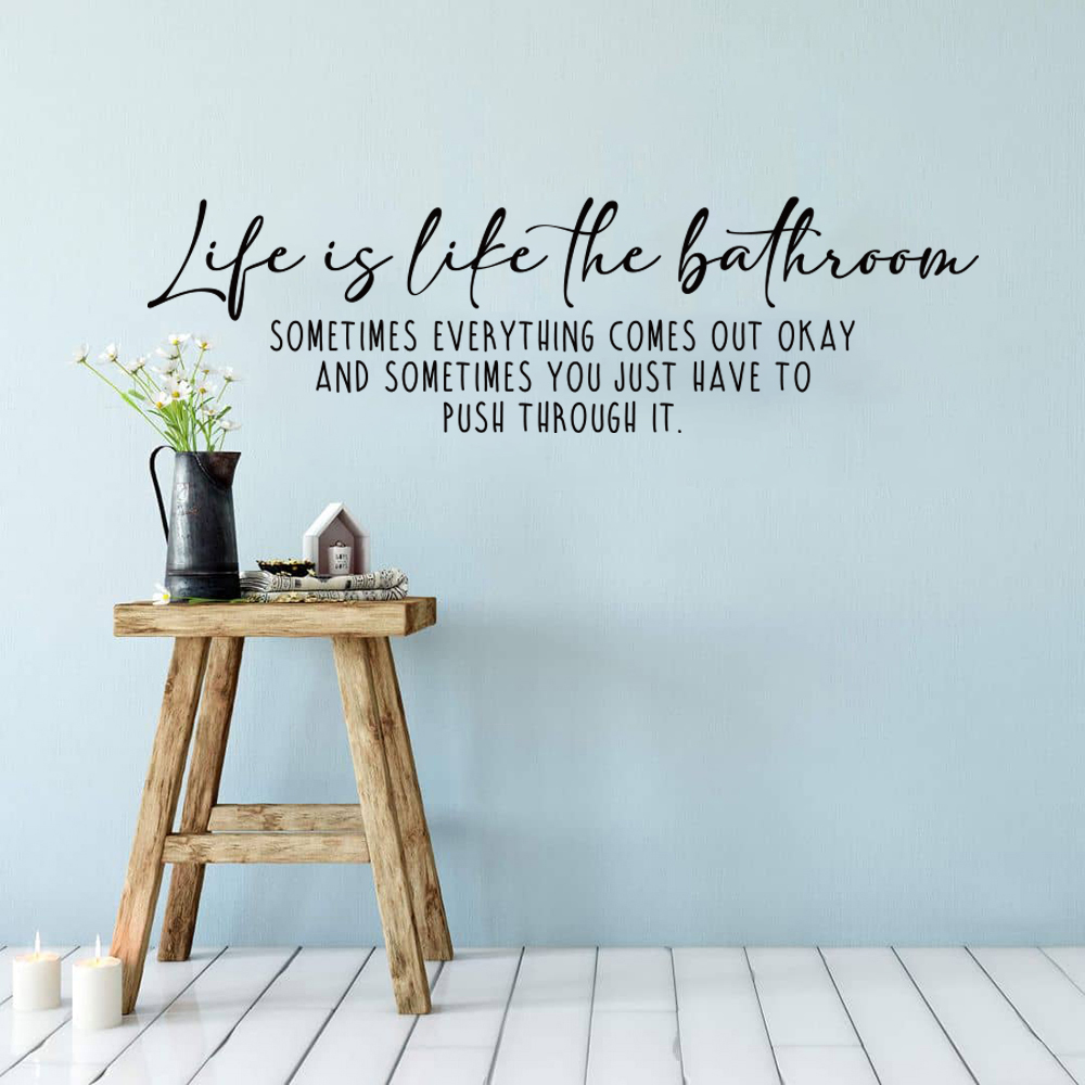 Life Is Like The Bathroom Funn - Home Bathroom Floor Tiles recension och pris