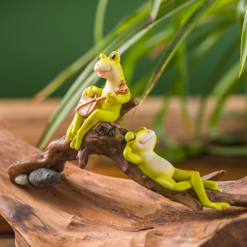 Resin Funny Frog Figurines For - Jet Home Bathroom recension och pris