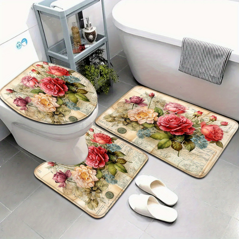 VIKAMA Vintage Floral Bath Mat - Zara Home Bathroom Rug recension och pris